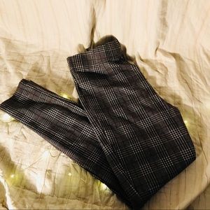 High rise glen plaid pants